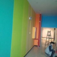 青岛儿童房墙体彩绘与地坪工程图片大全