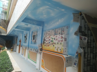 打造童趣乐园 昆明西山区前卫幼儿园墙体彩绘与地坪工程实践